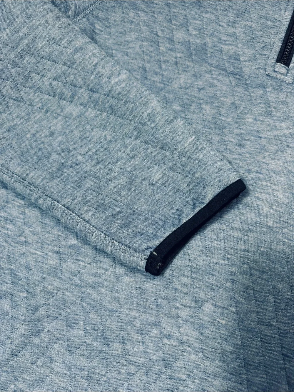 NWT New Magaschoni Blue Quilted Half-Zip Sweater Size XXL